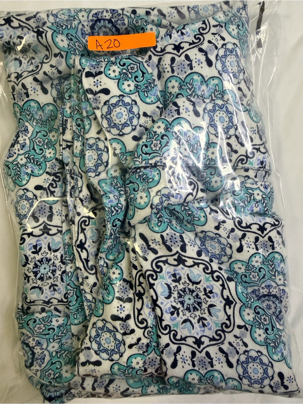 LOFT Teal and Blue Floral Medallion Linen Blend Ruffle Wrap Skirt Women Size 14 - Picture 7 of 7